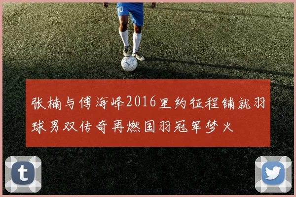 张楠与傅海峰2016里约征程铺就羽球男双传奇再燃国羽冠军梦火